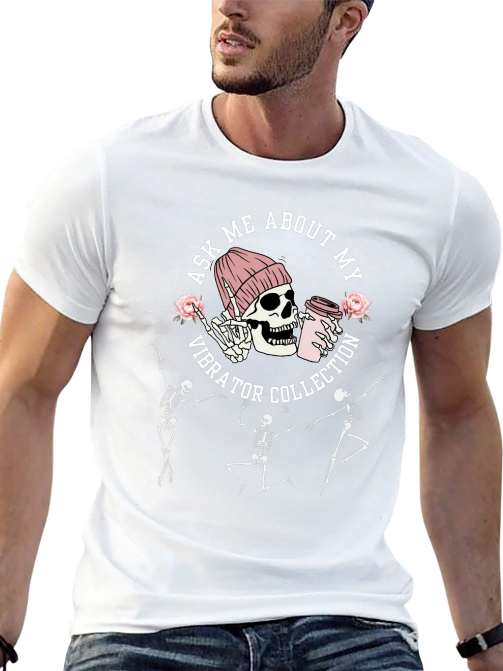 Skeleton Vibrator Collection Black T-Shirt