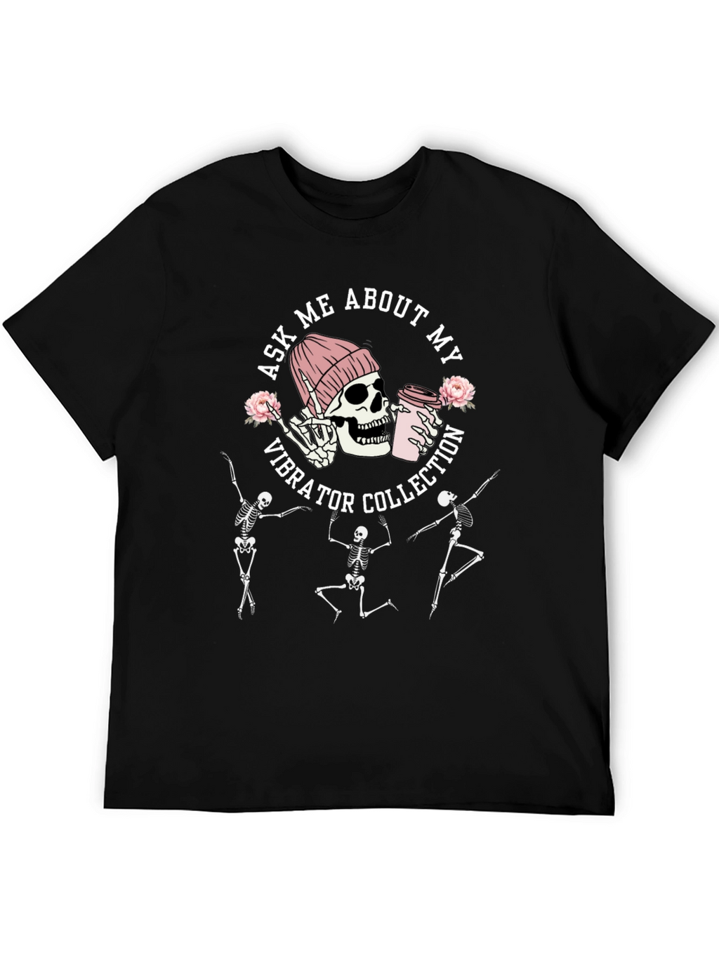 Skeleton Vibrator Collection Black T-Shirt