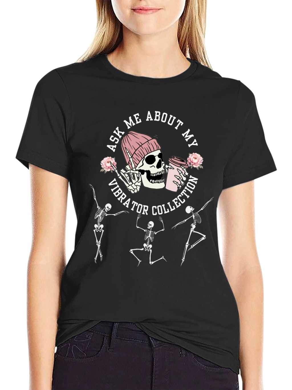 Skeleton Vibrator Collection Black T-Shirt