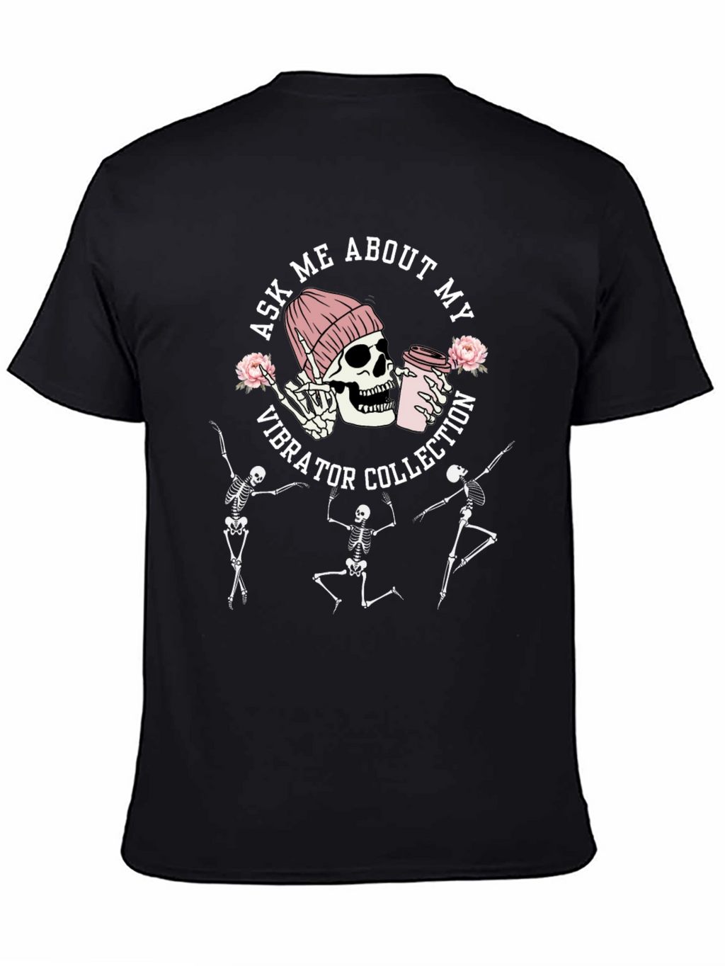 Skeleton Vibrator Collection Black T-Shirt
