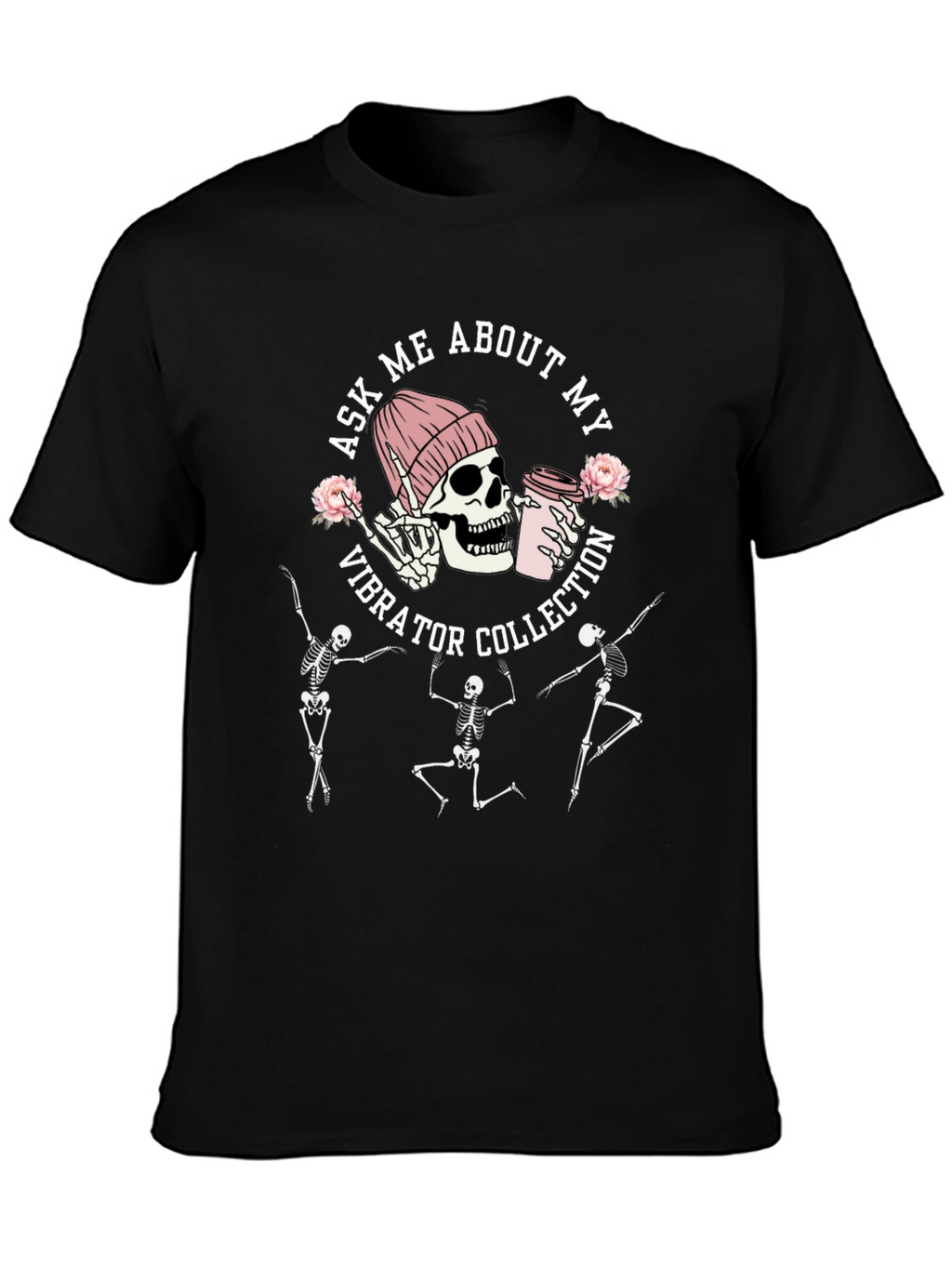 Skeleton Vibrator Collection Black T-Shirt
