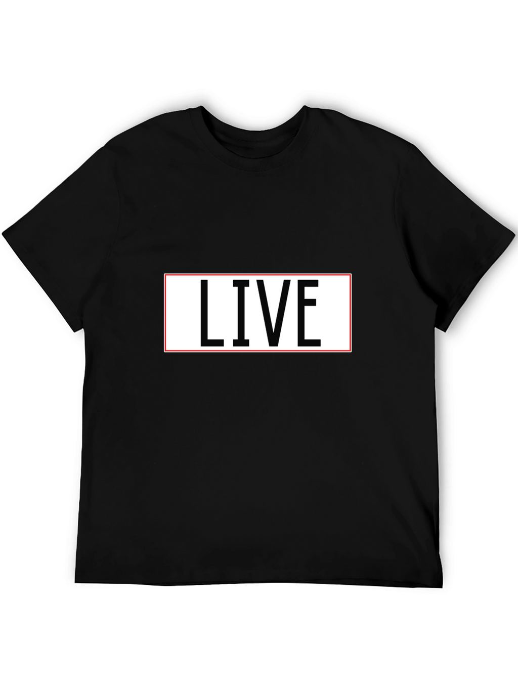 LIVE T-Shirt - Black Cotton Blend Tee