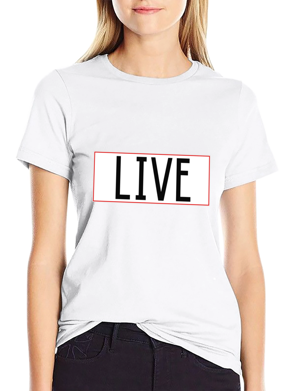 LIVE T-Shirt - Black Cotton Blend Tee