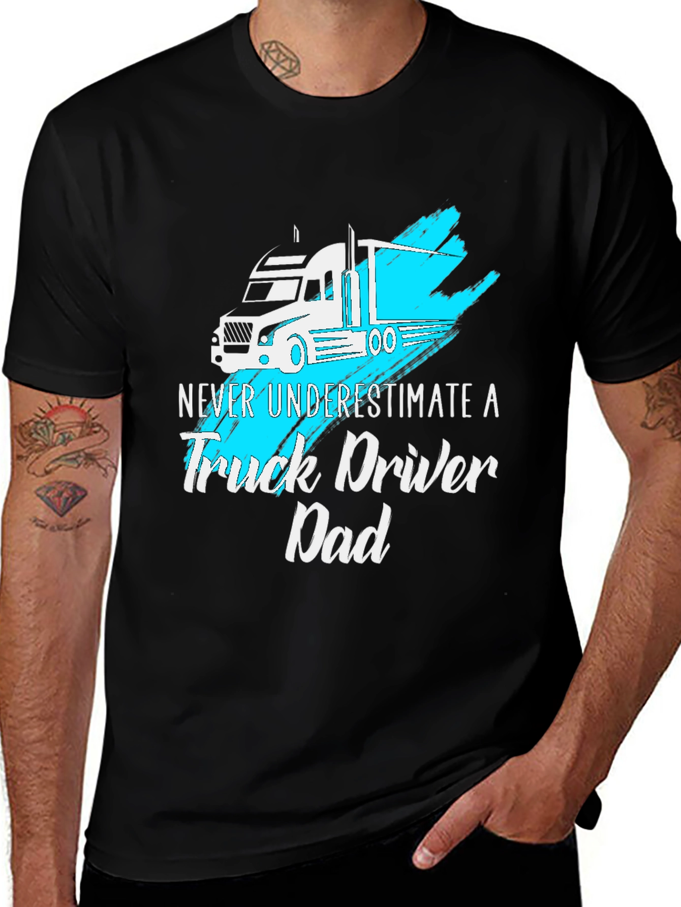 Truck Driver Dad T-Shirt - Cool Graphic Tee