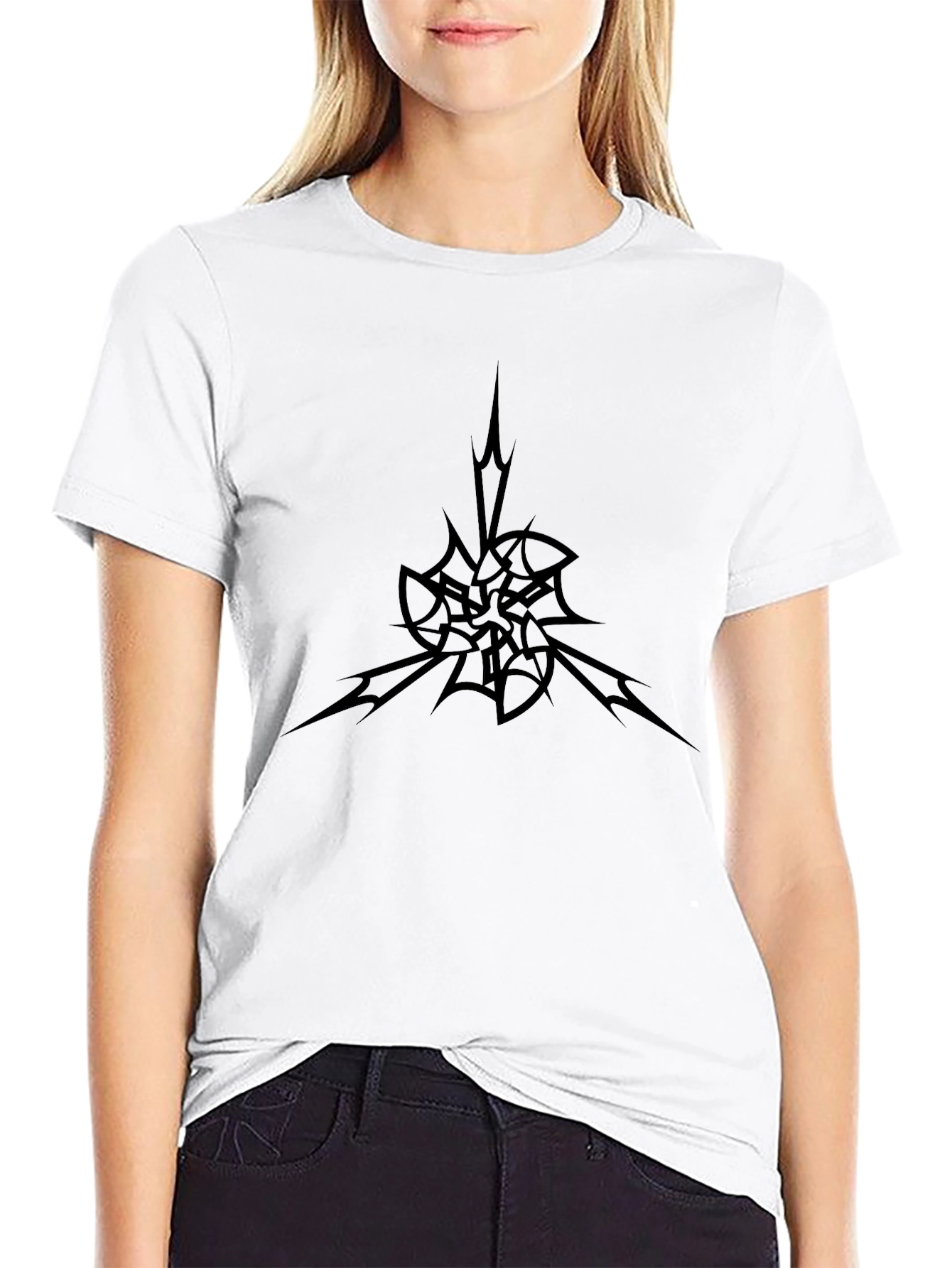 Abstract Graphic Black T-Shirt