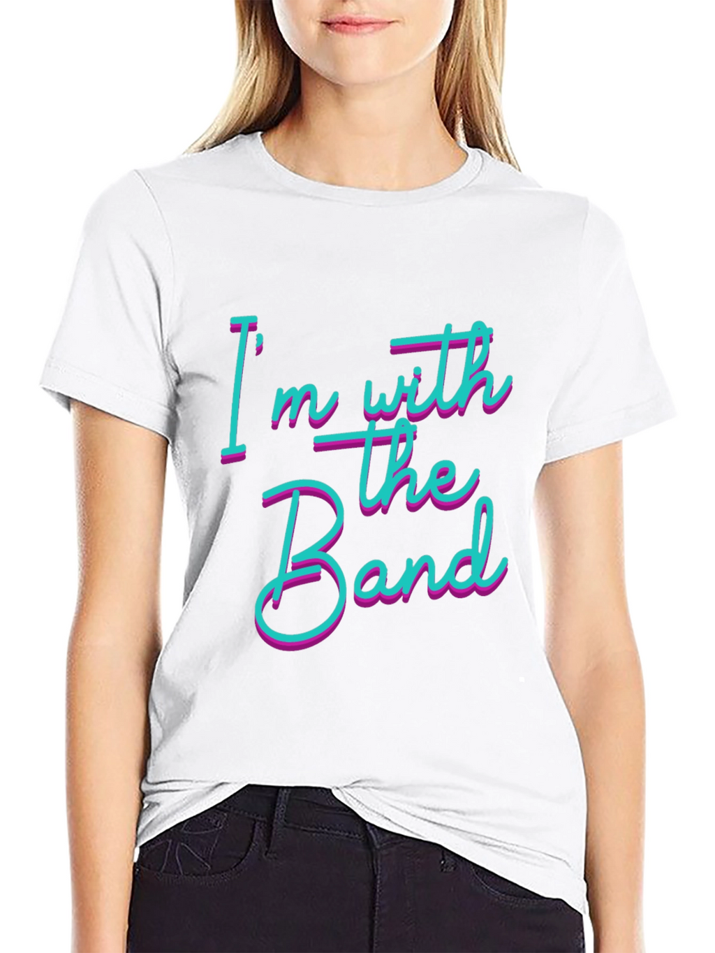 Im With The Band Black Cotton T-Shirt