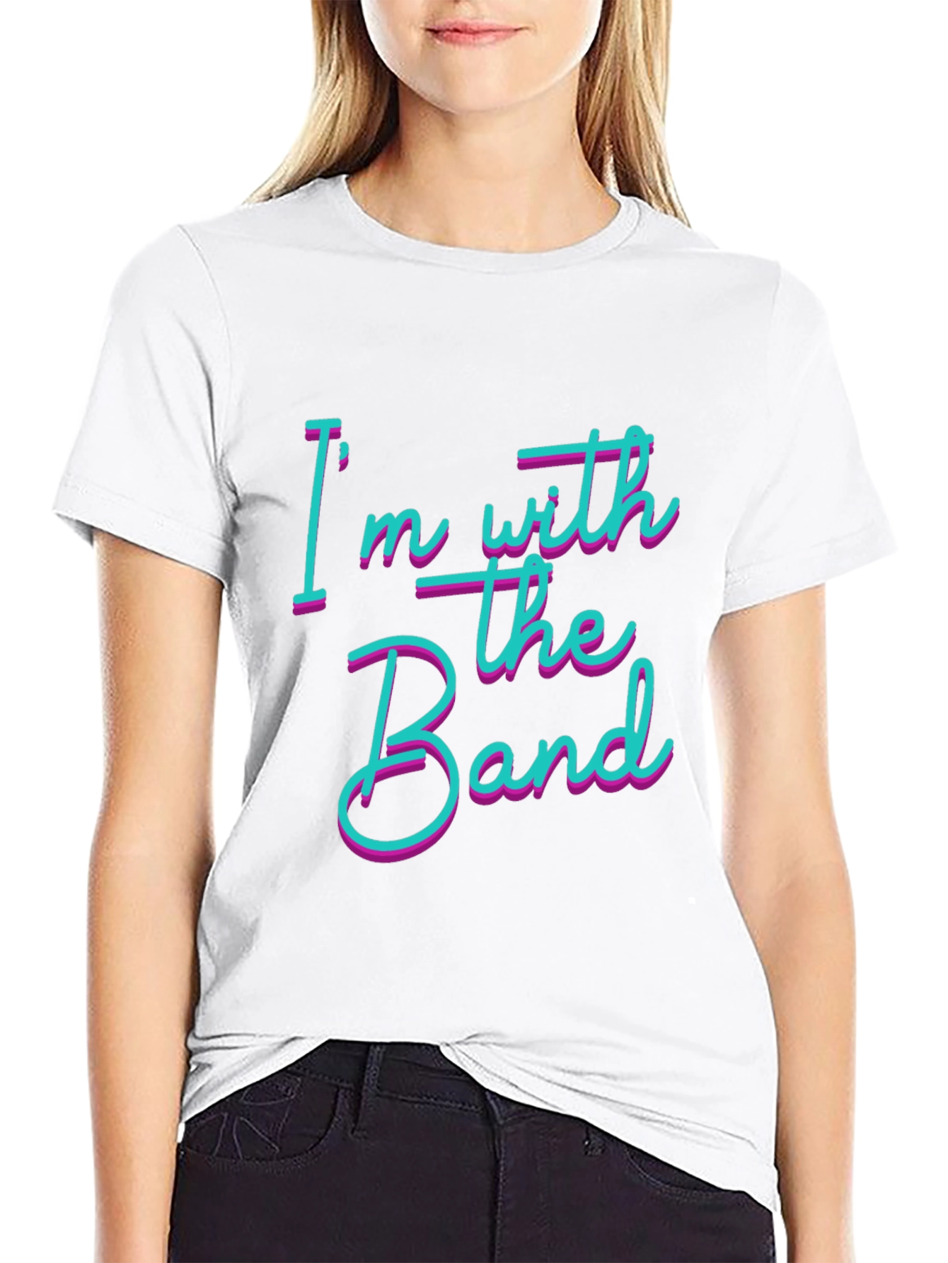 Im With The Band Black Cotton T-Shirt