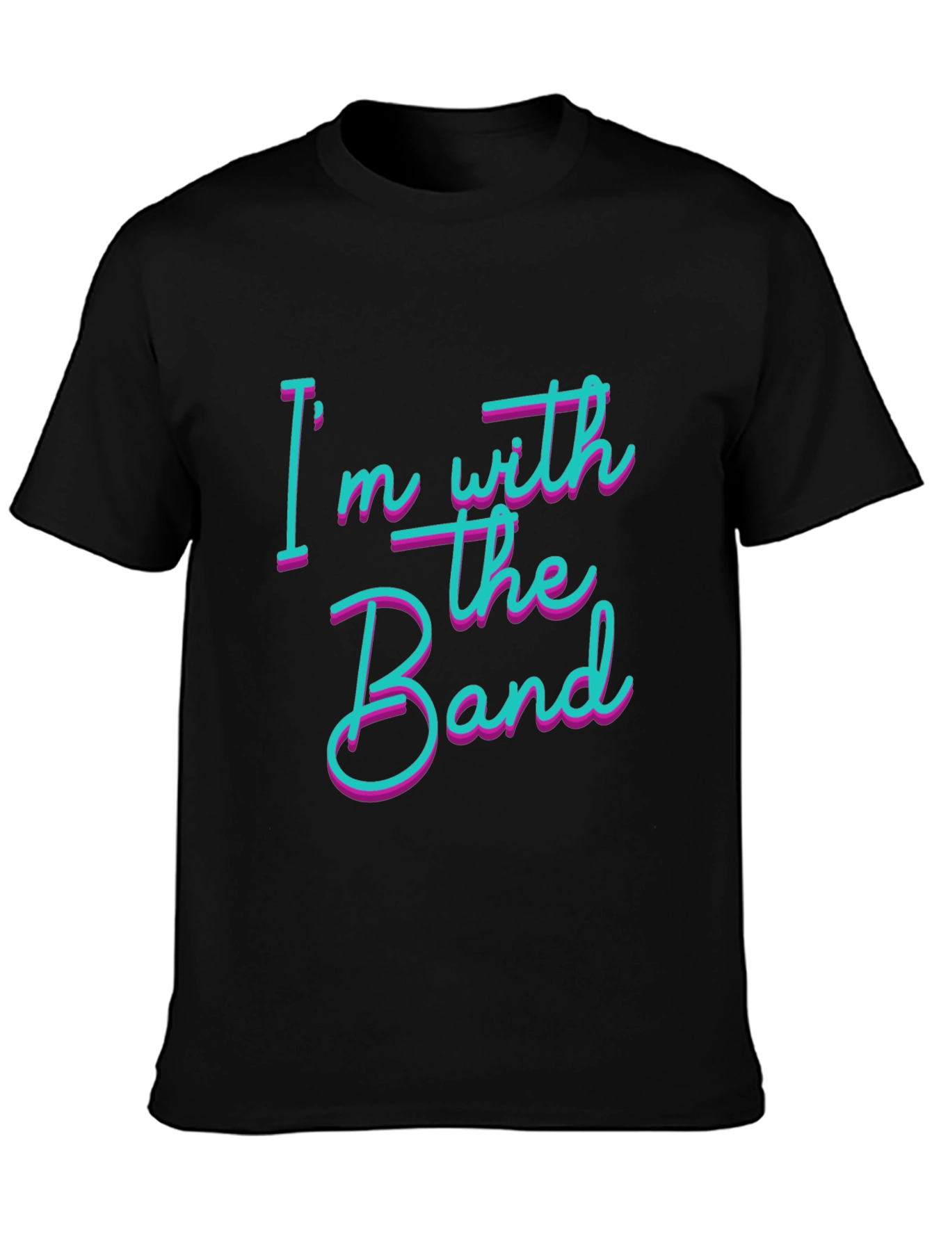 Im With The Band Black Cotton T-Shirt