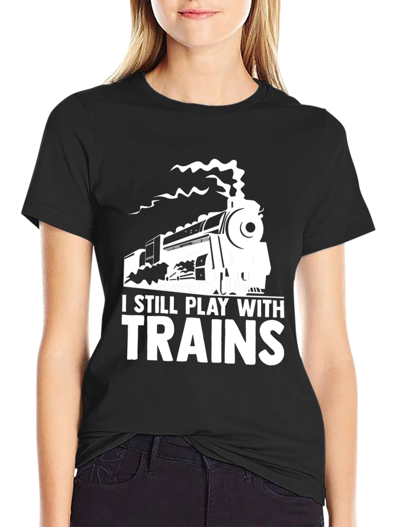 I Still Play With Trains T-Shirt - Steam Engine Tee