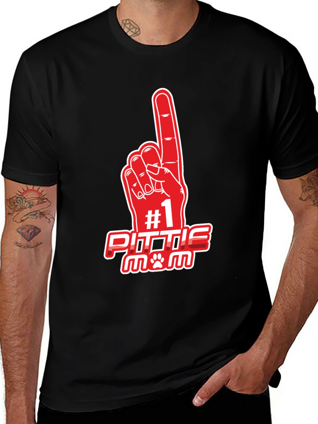 Number 1 Pittie Mom T-Shirt