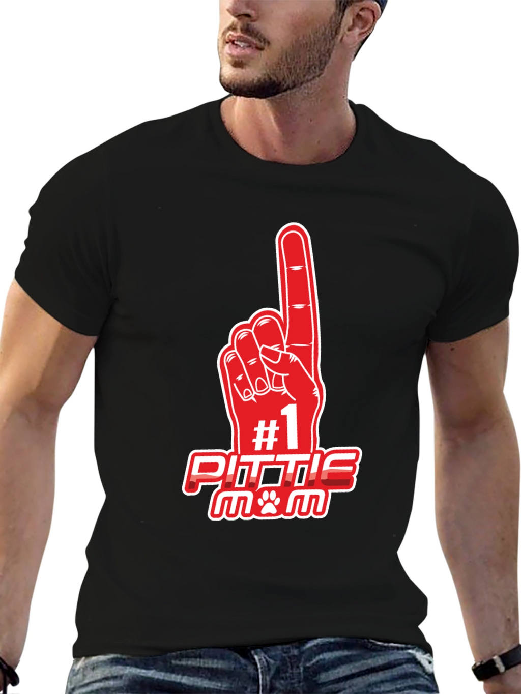 Number 1 Pittie Mom T-Shirt