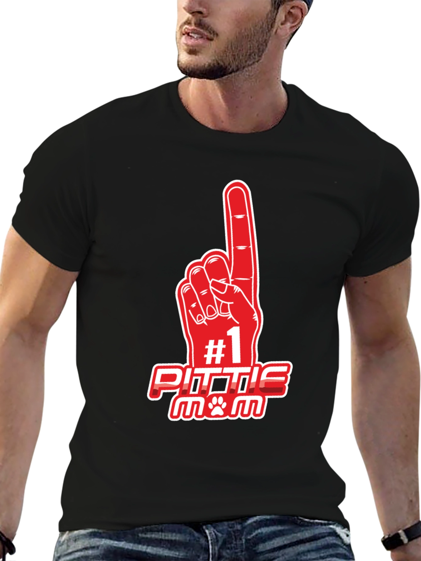 Number 1 Pittie Mom T-Shirt