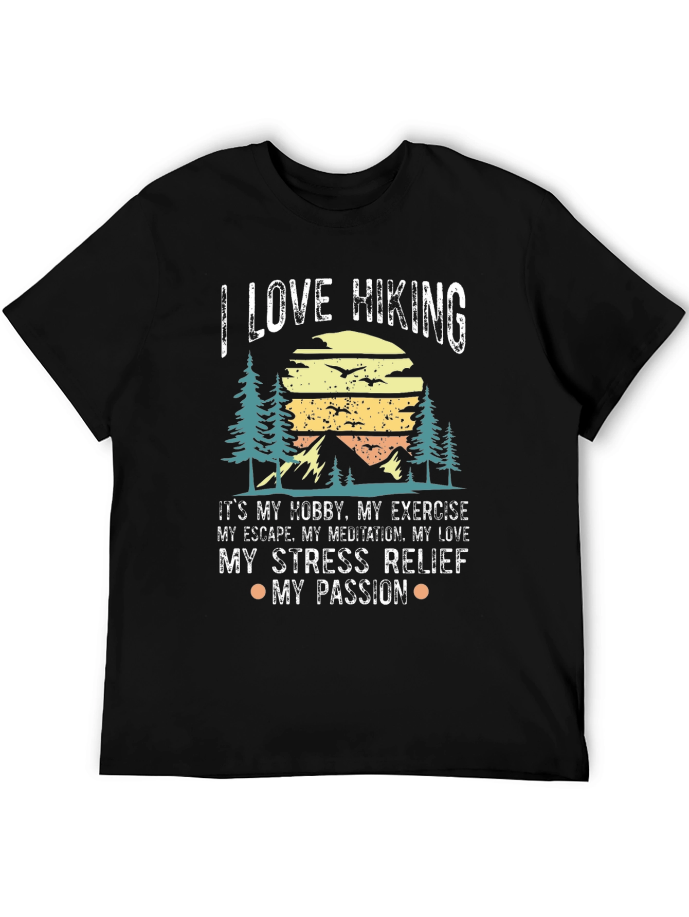 I Love Hiking Graphic Tee - Outdoor Adventure Shirt