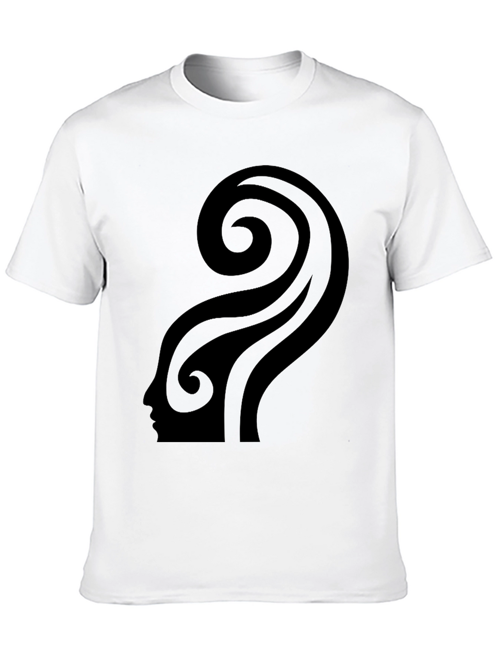 Abstract Silhouette Graphic Black T-Shirt