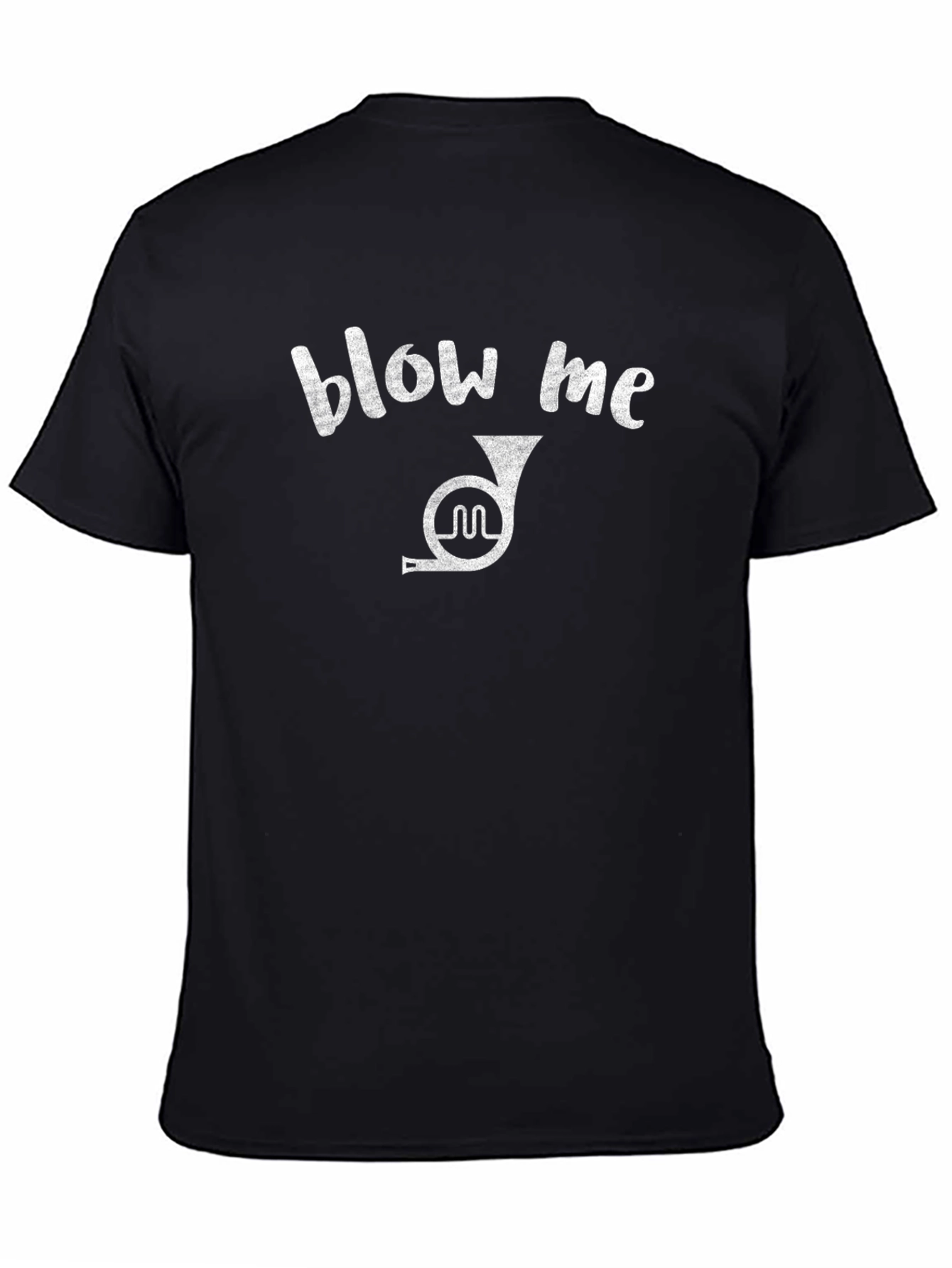 Blow Me French Horn Black T-Shirt