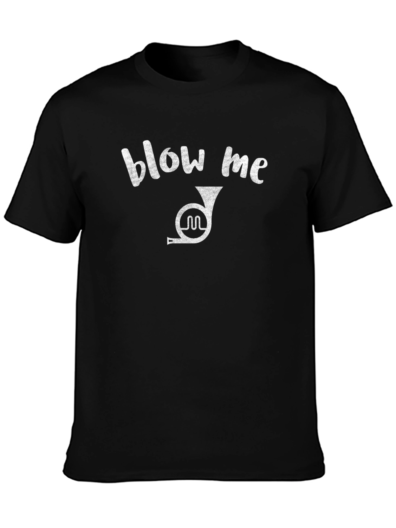 Blow Me French Horn Black T-Shirt