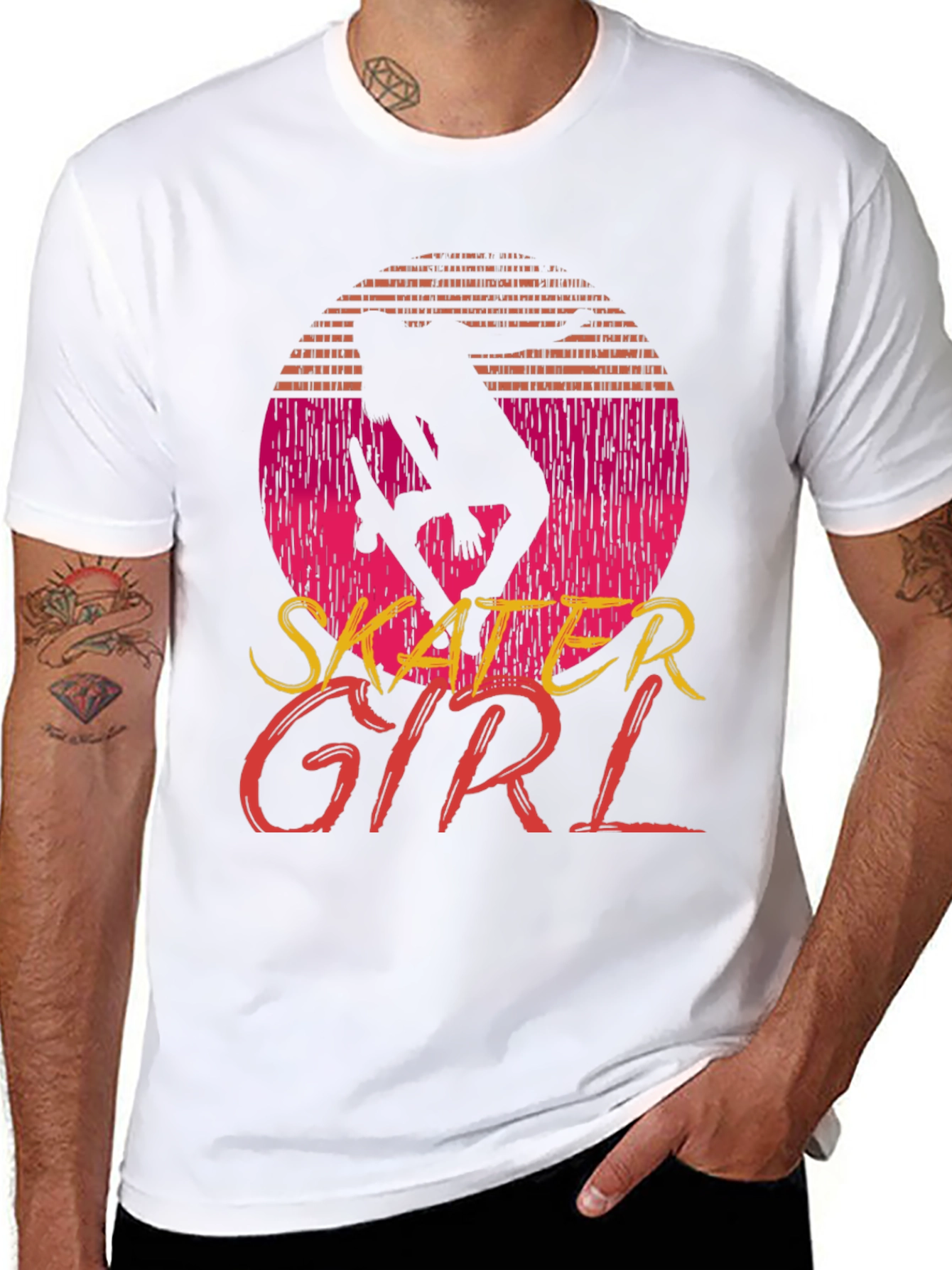 Skater Girl Tee - Retro Style Graphic T-Shirt