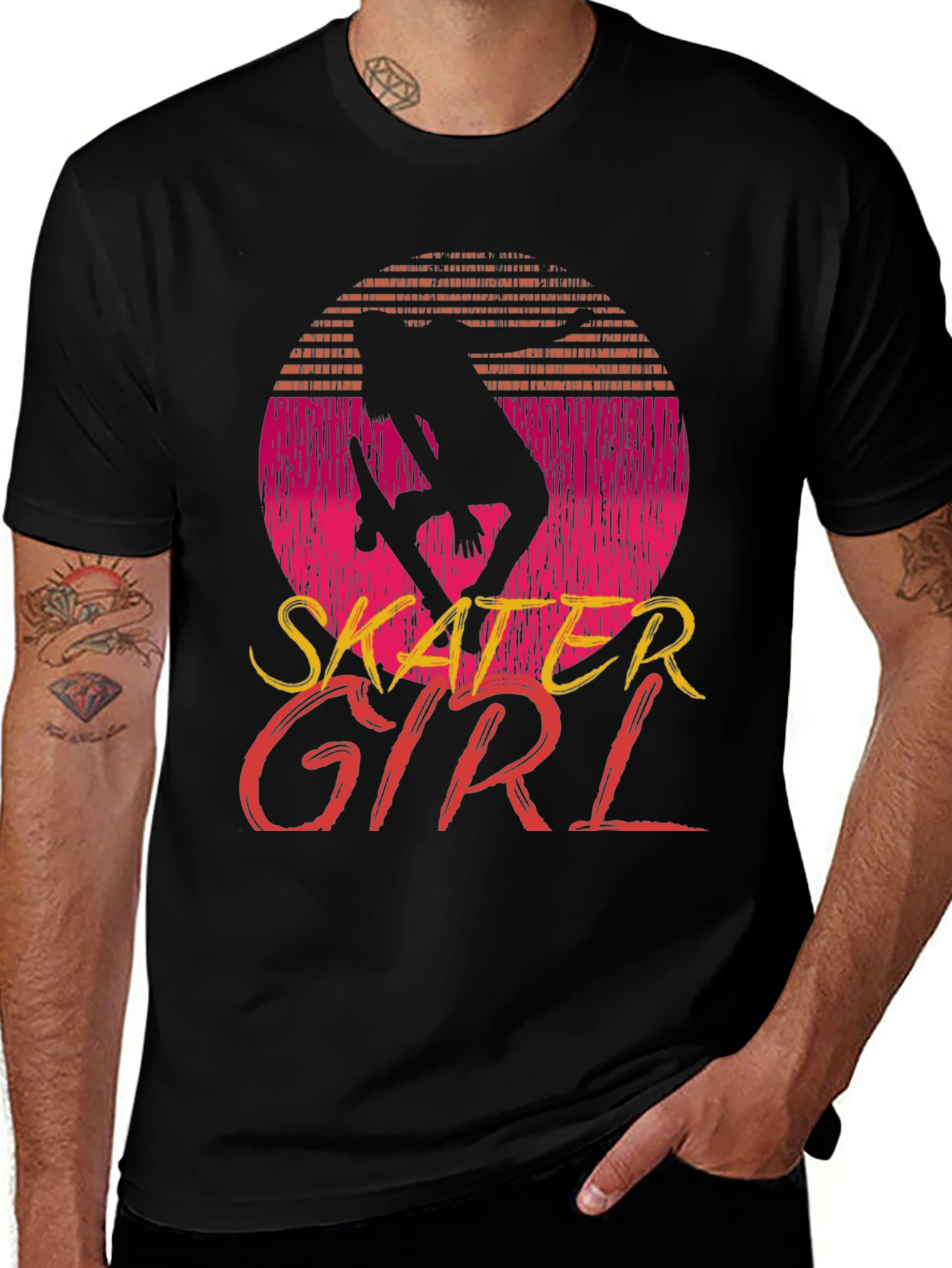 Skater Girl Tee - Retro Style Graphic T-Shirt