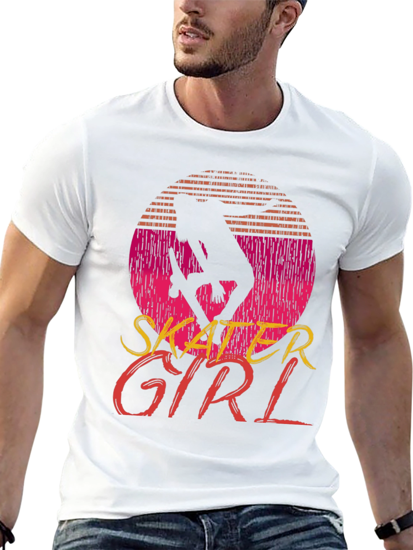 Skater Girl Tee - Retro Style Graphic T-Shirt