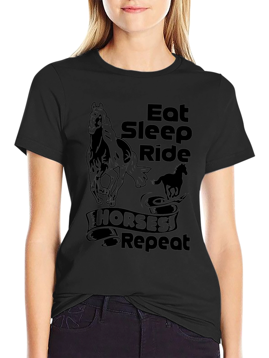Eat Sleep Ride Horses Repeat T-Shirt