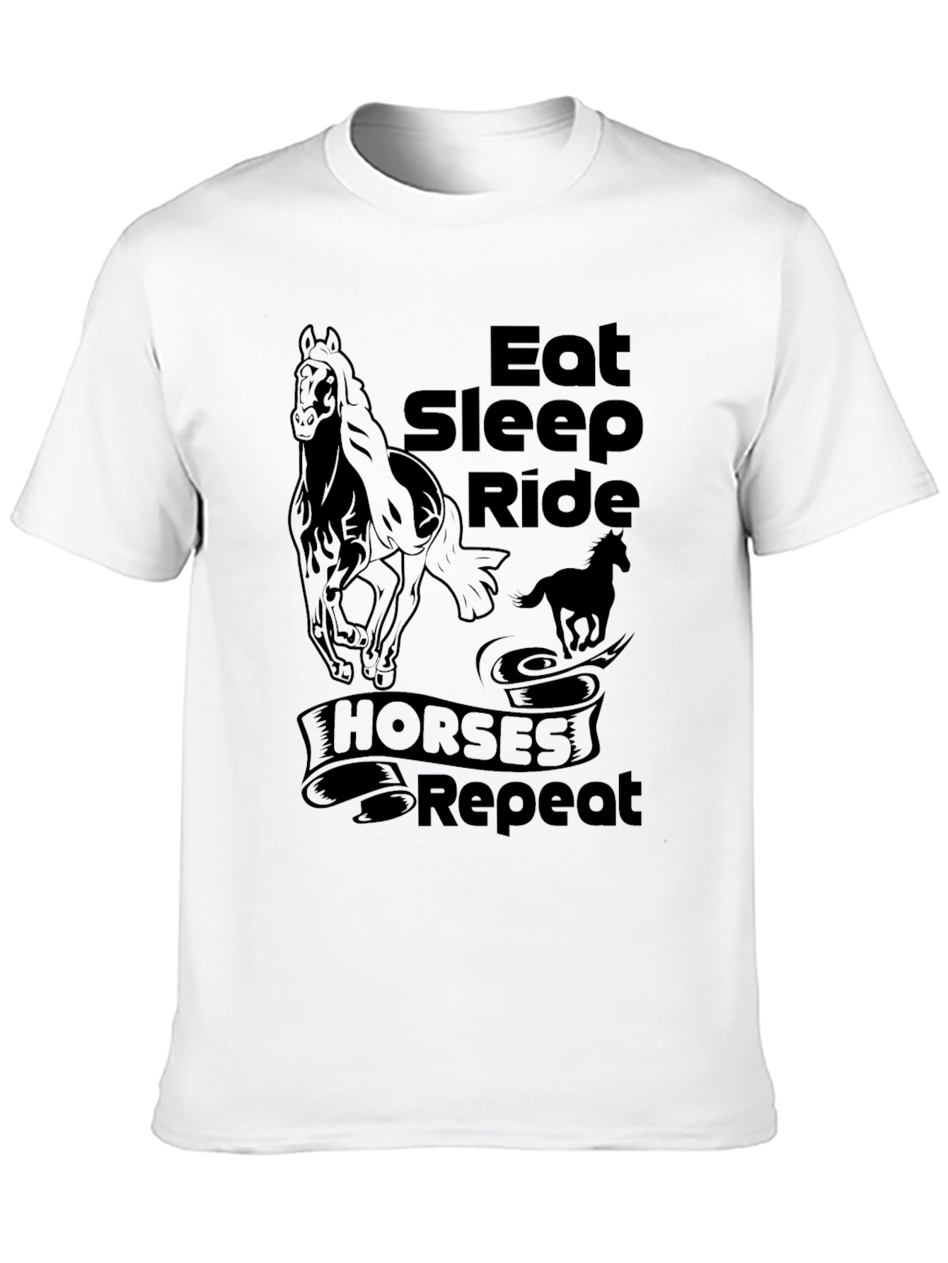 Eat Sleep Ride Horses Repeat T-Shirt