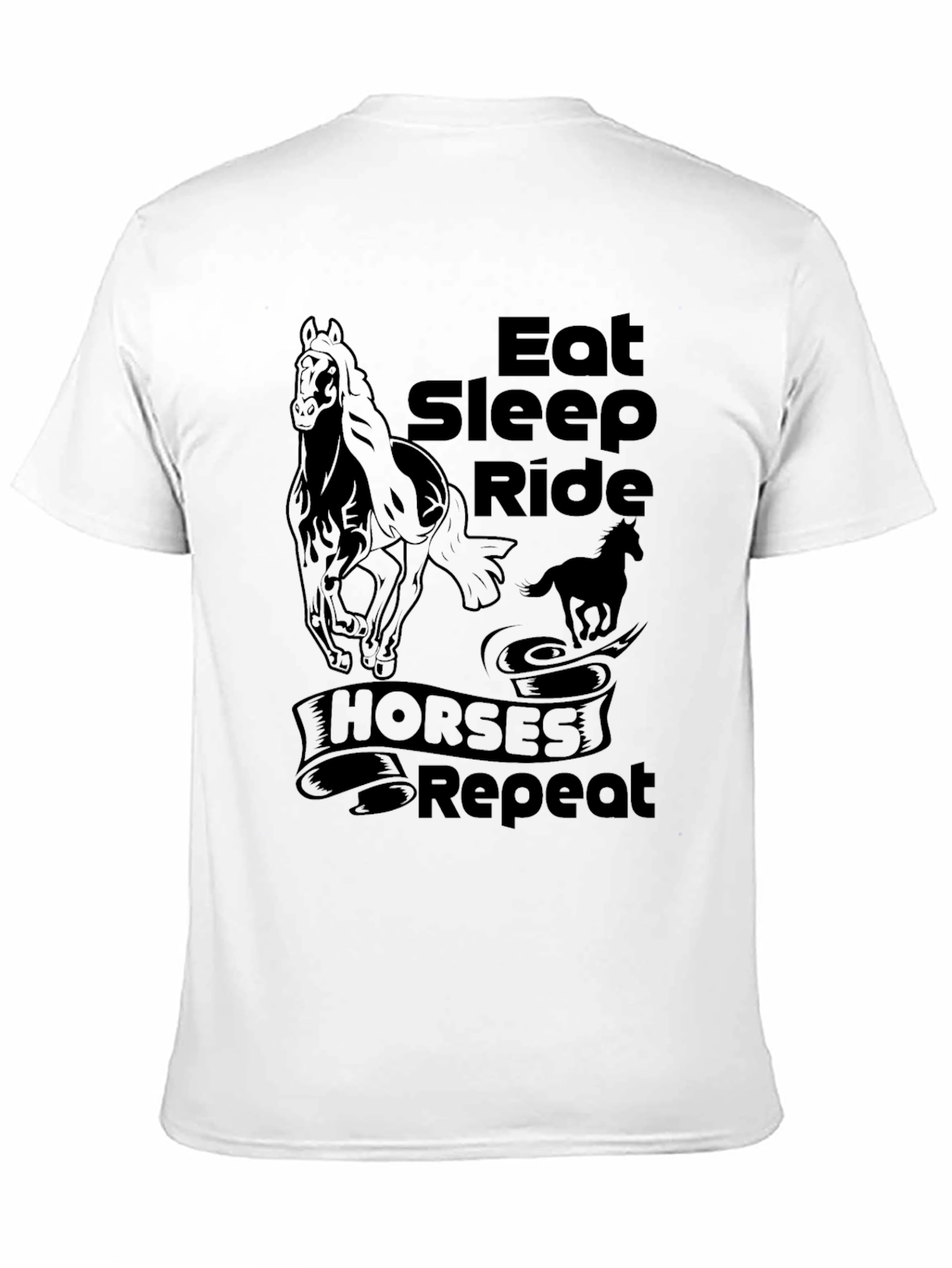 Eat Sleep Ride Horses Repeat T-Shirt