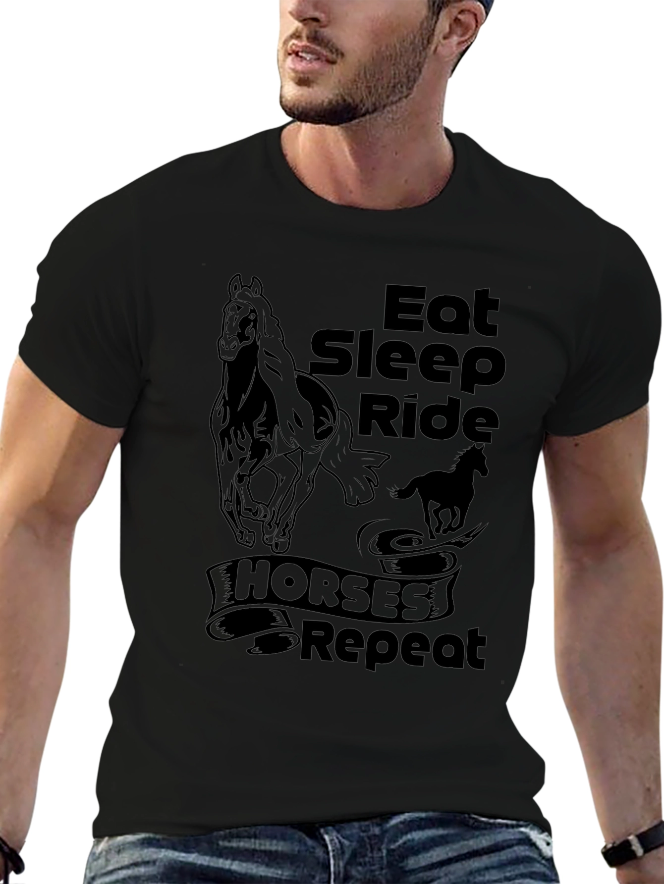 Eat Sleep Ride Horses Repeat T-Shirt
