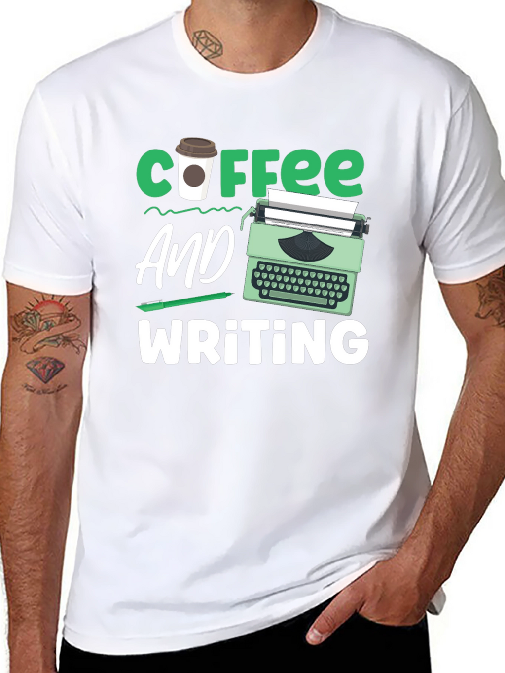 Coffee & Writing T-Shirt - Writers Gift