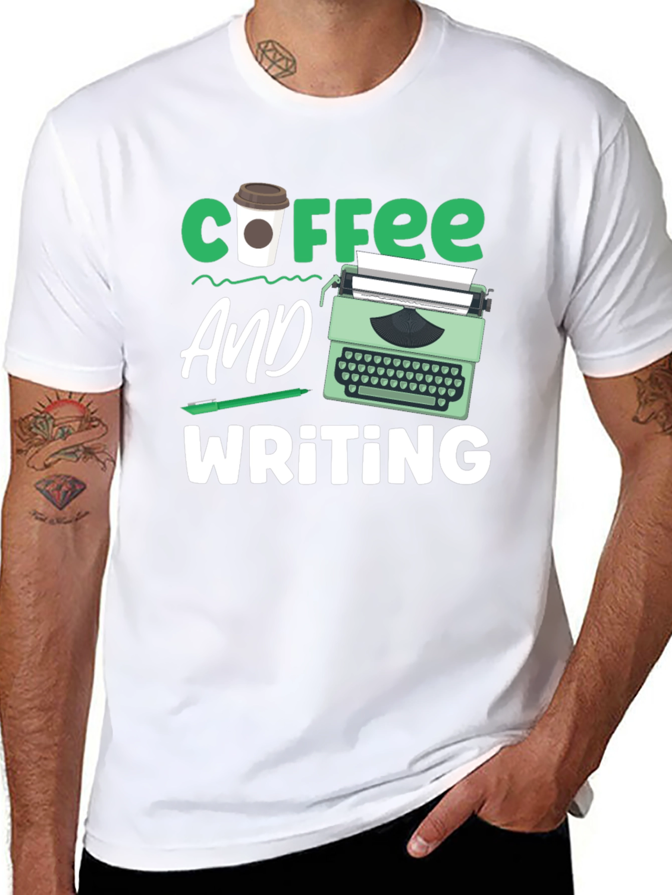 Coffee & Writing T-Shirt - Writers Gift