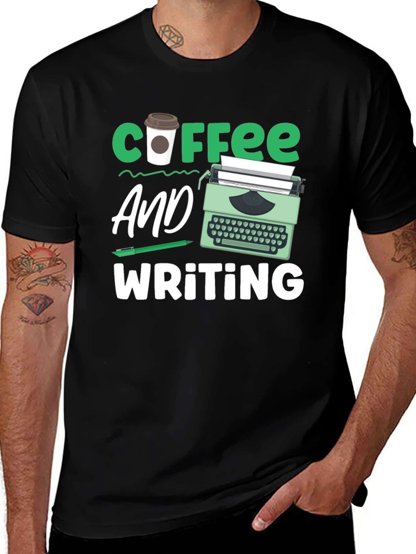 Coffee & Writing T-Shirt - Writers Gift