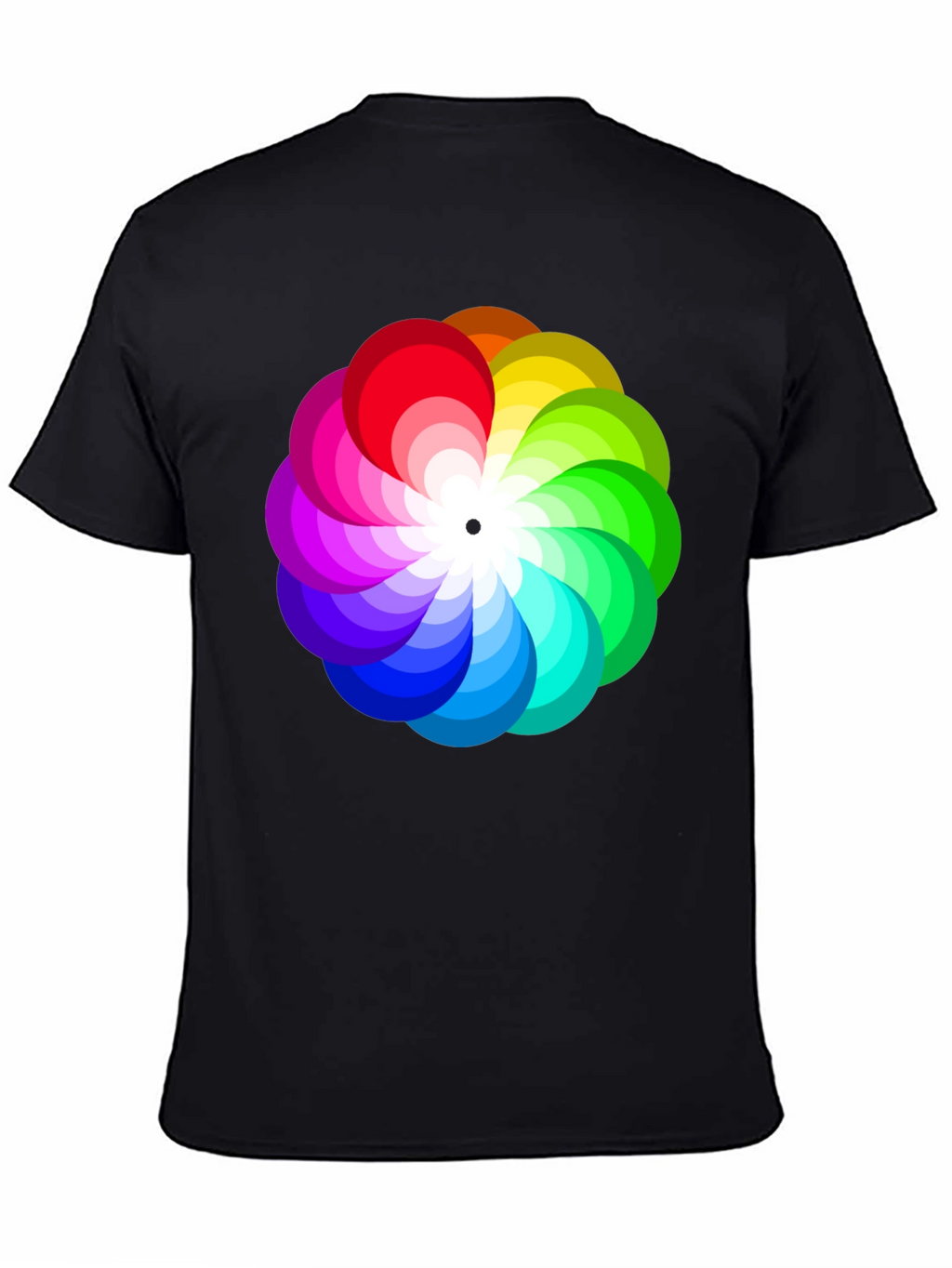 Vibrant Rainbow Flower Graphic T-Shirt - Stylish Mens Tee