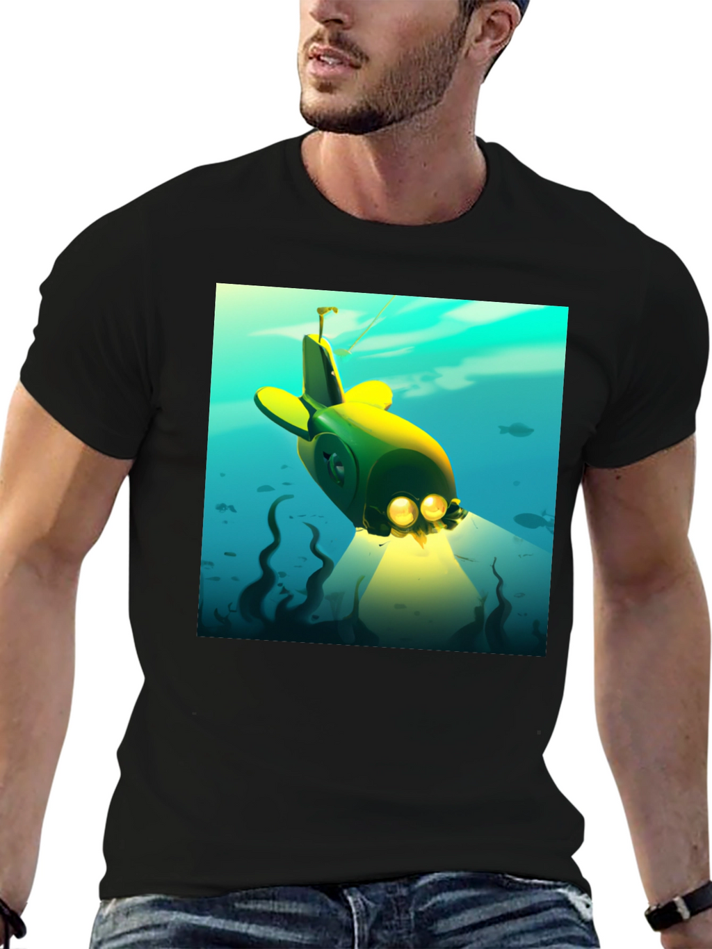 Cartoon Submarine Graphic Tee