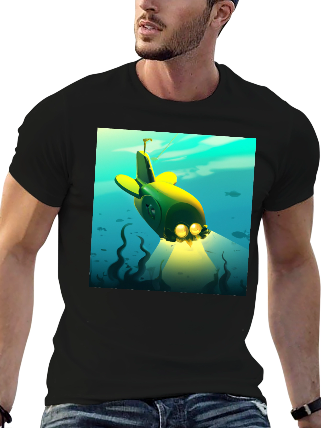 Cartoon Submarine Graphic Tee