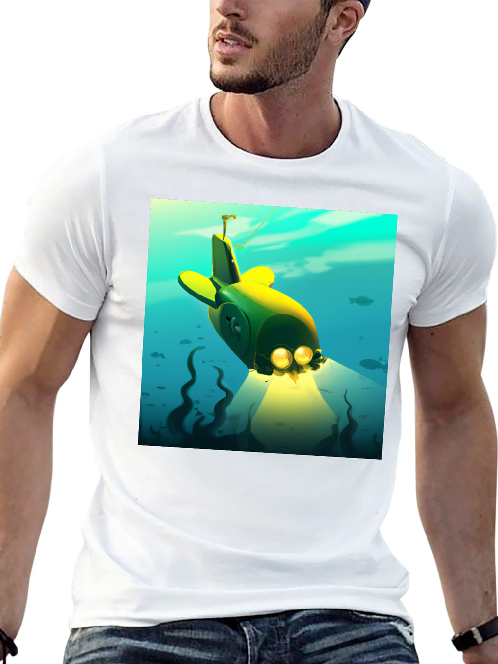 Cartoon Submarine Graphic Tee