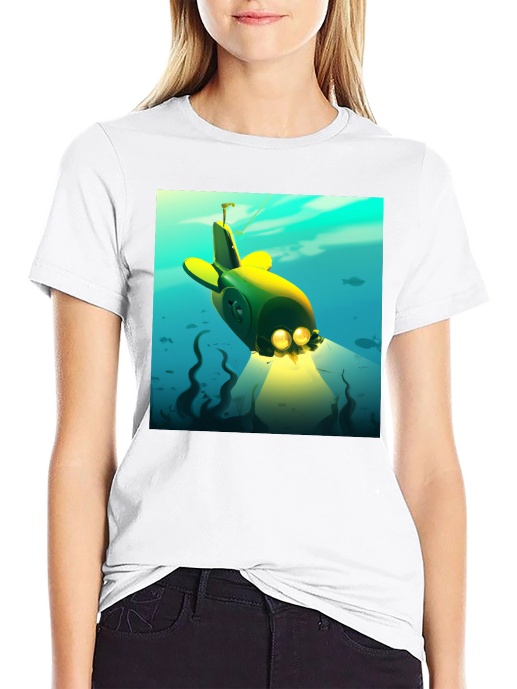 Cartoon Submarine Graphic Tee