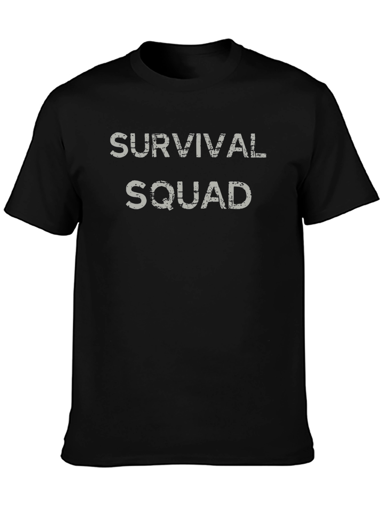 Survival Squad Graphic Tee - Black Cotton T-Shirt