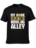 Bowling Alley Home Black Graphic T-Shirt
