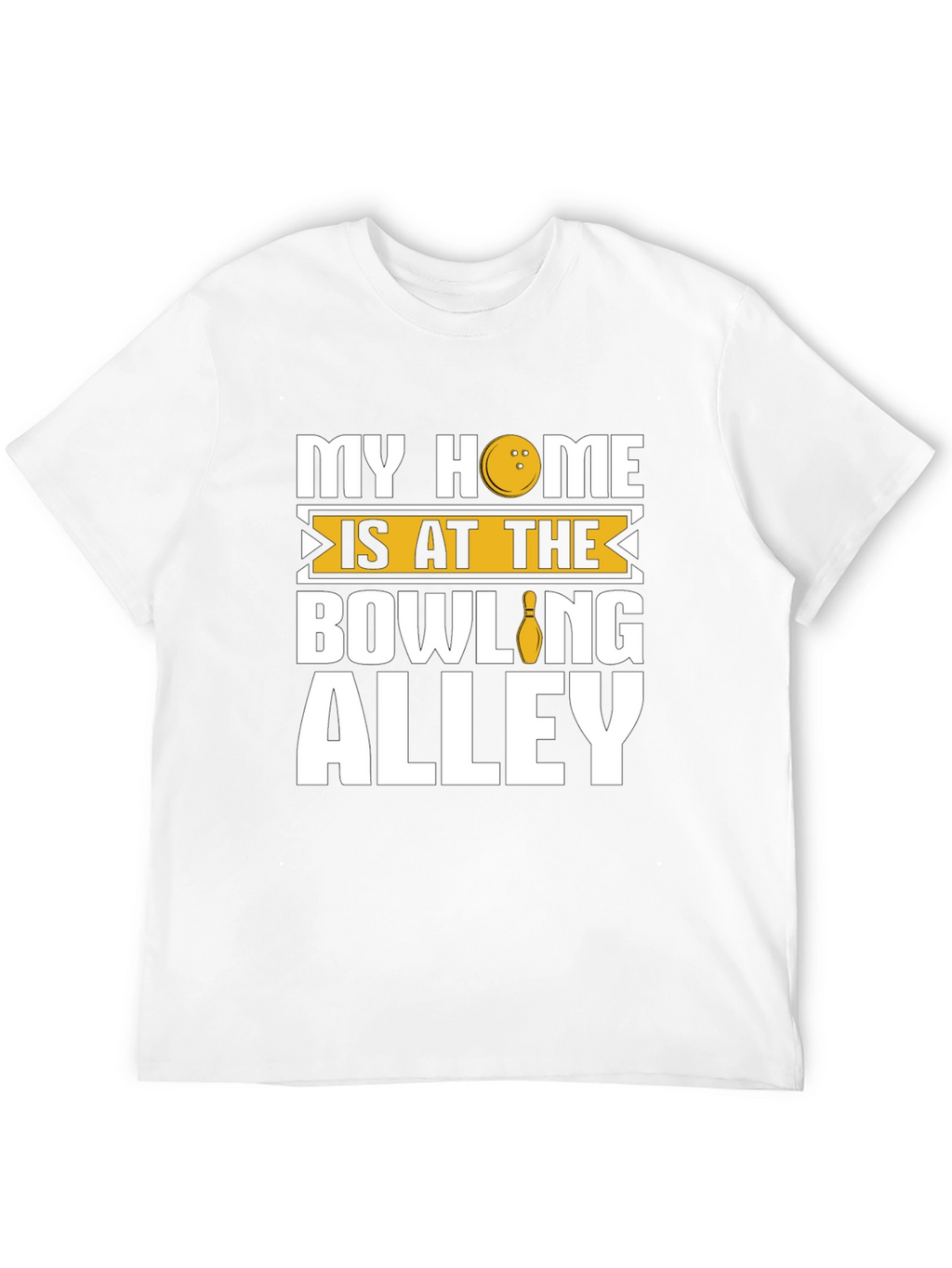 Bowling Alley Home Black Graphic T-Shirt