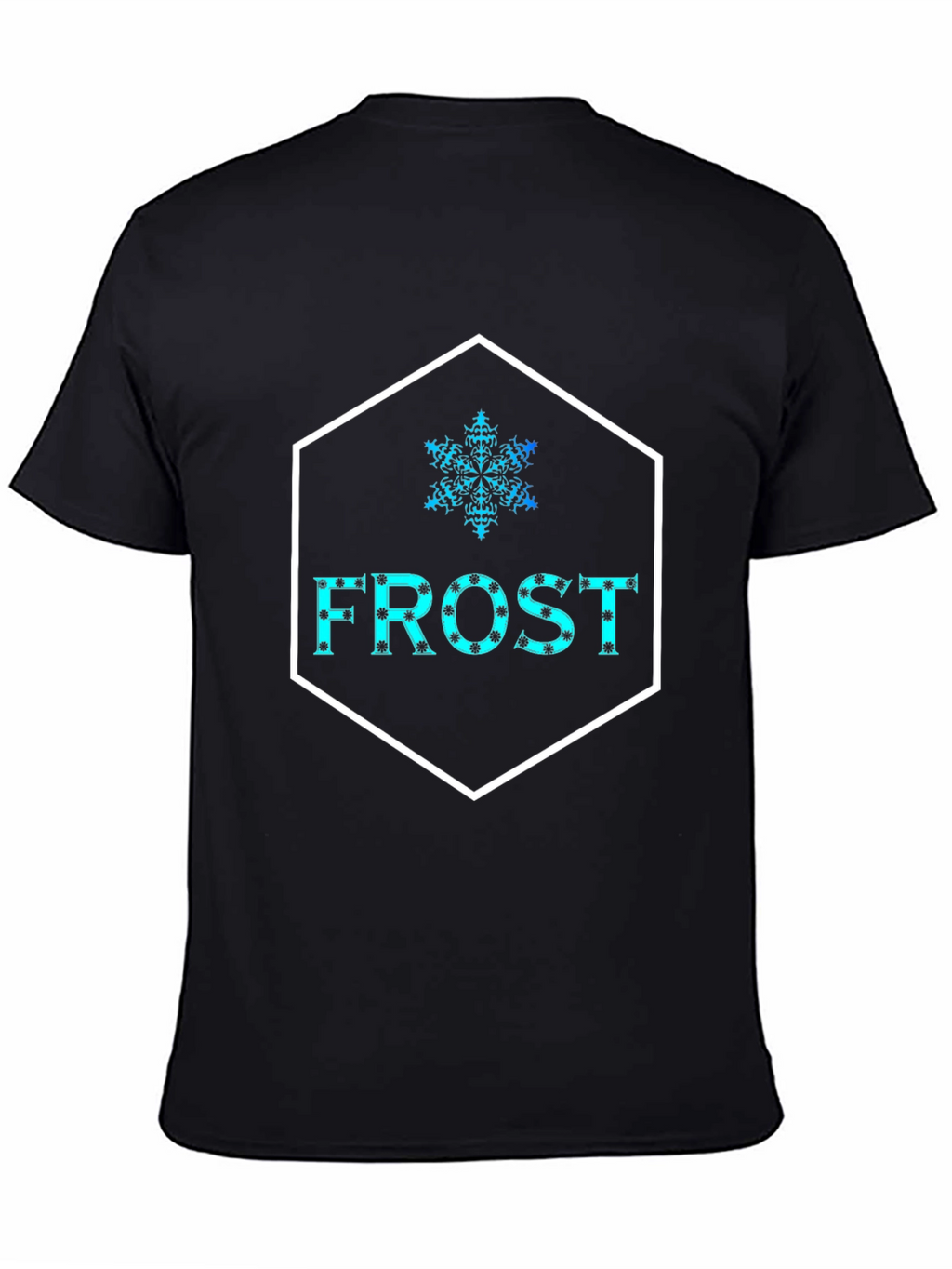 Frost Snowflake Graphic Black T-Shirt