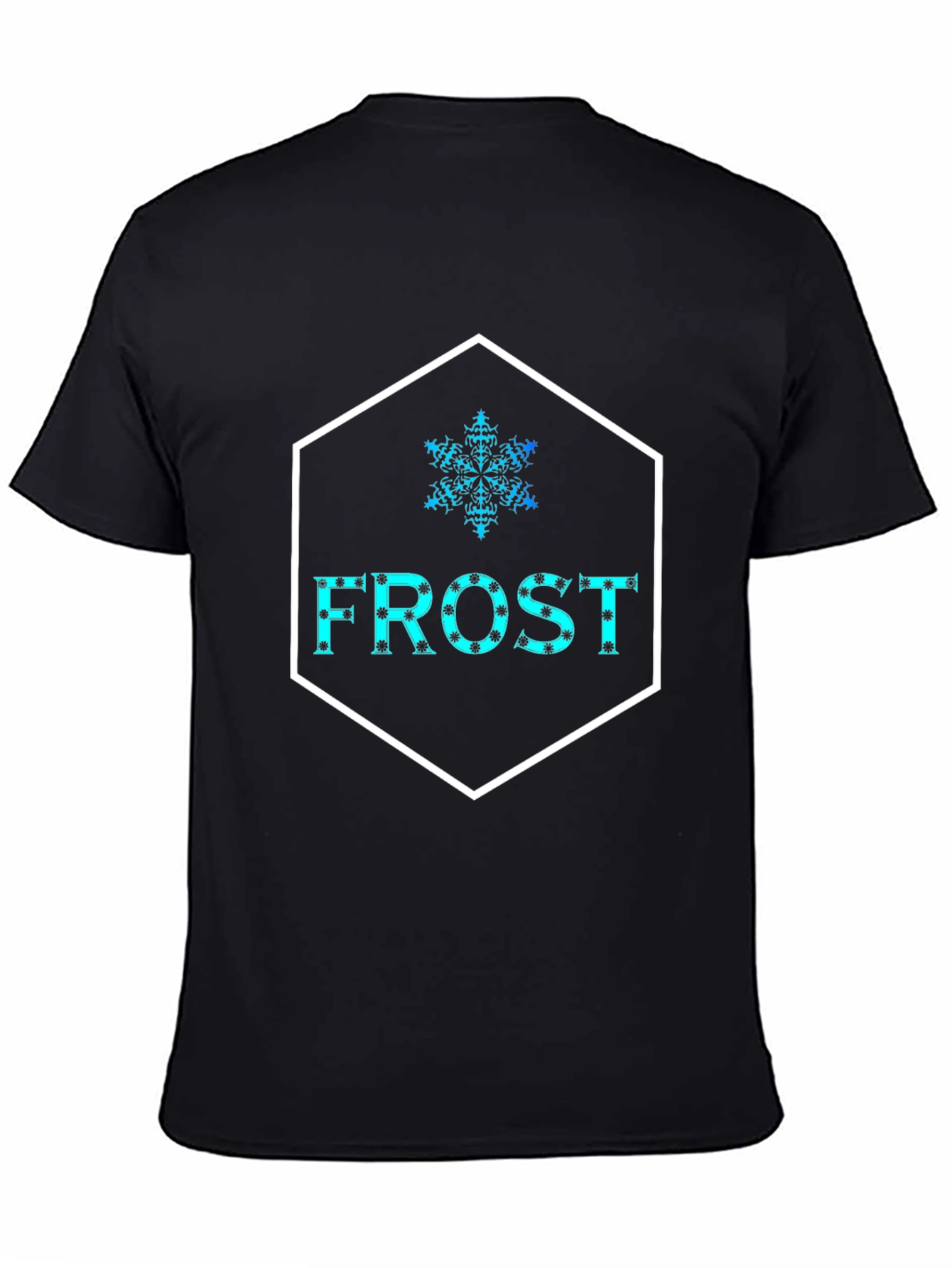 Frost Snowflake Graphic Black T-Shirt