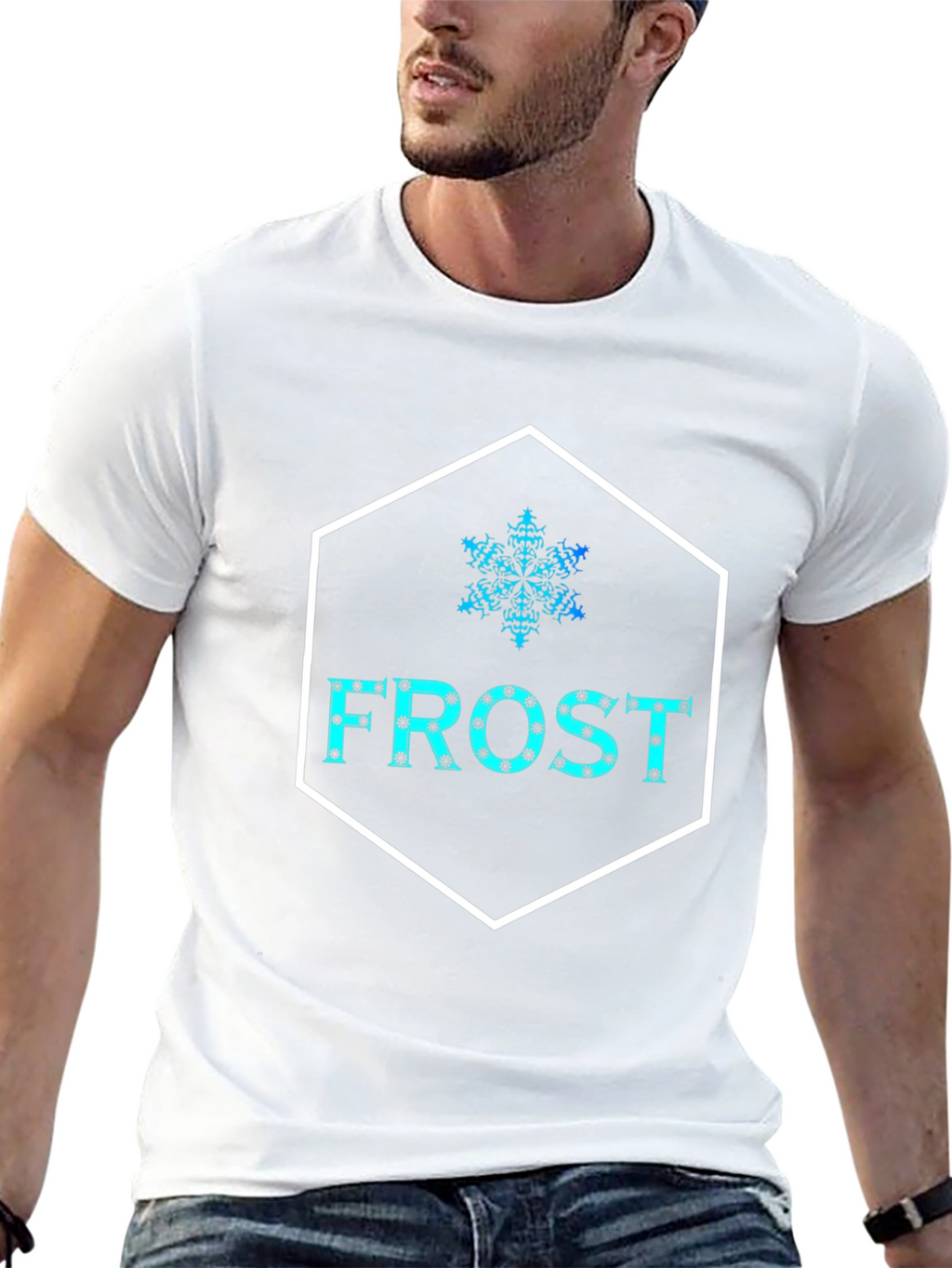 Frost Snowflake Graphic Black T-Shirt