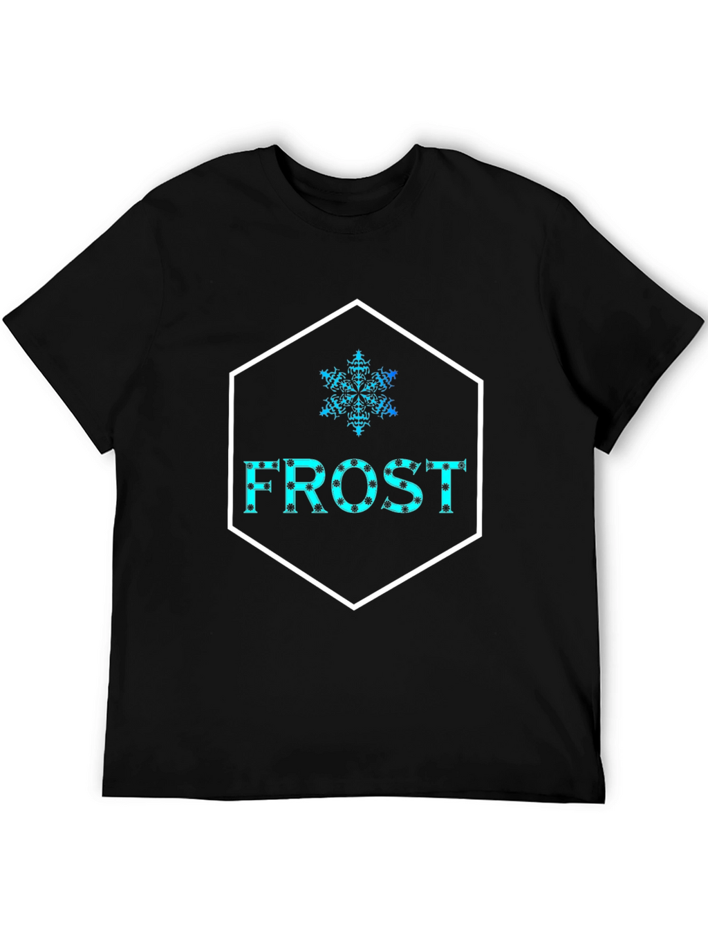 Frost Snowflake Graphic Black T-Shirt