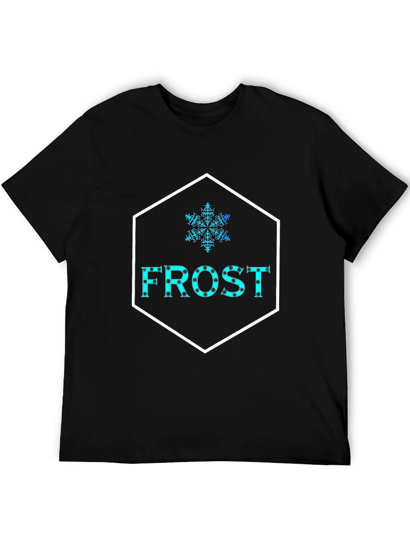 Frost Snowflake Graphic Black T-Shirt