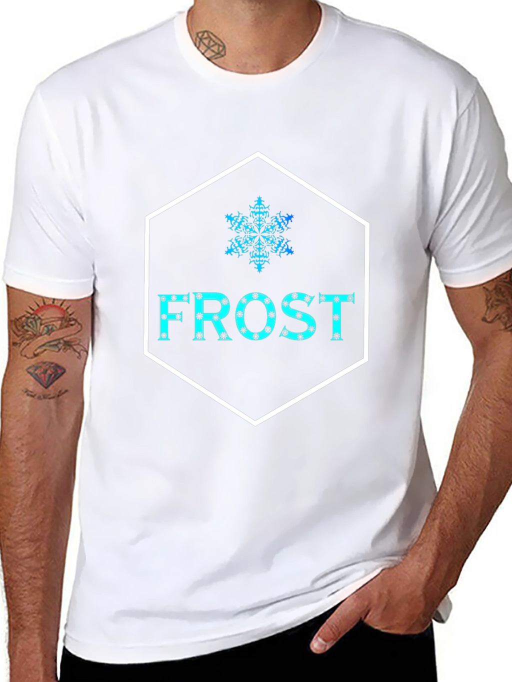 Frost Snowflake Graphic Black T-Shirt