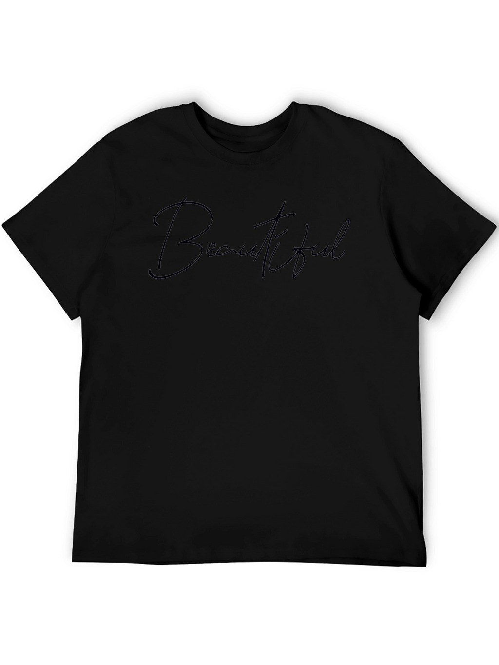 Beautiful Script Black T-Shirt