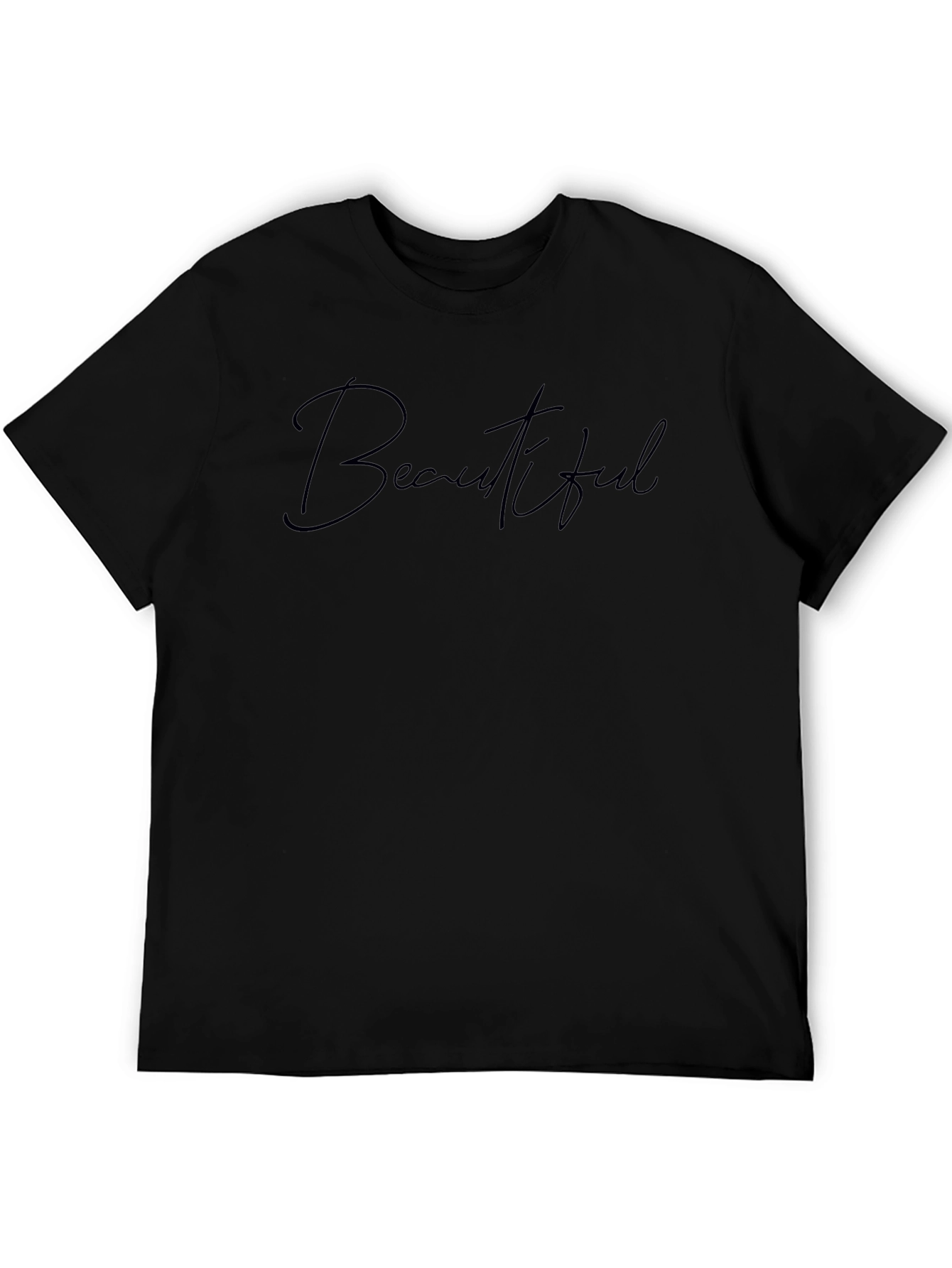 Beautiful Script Black T-Shirt