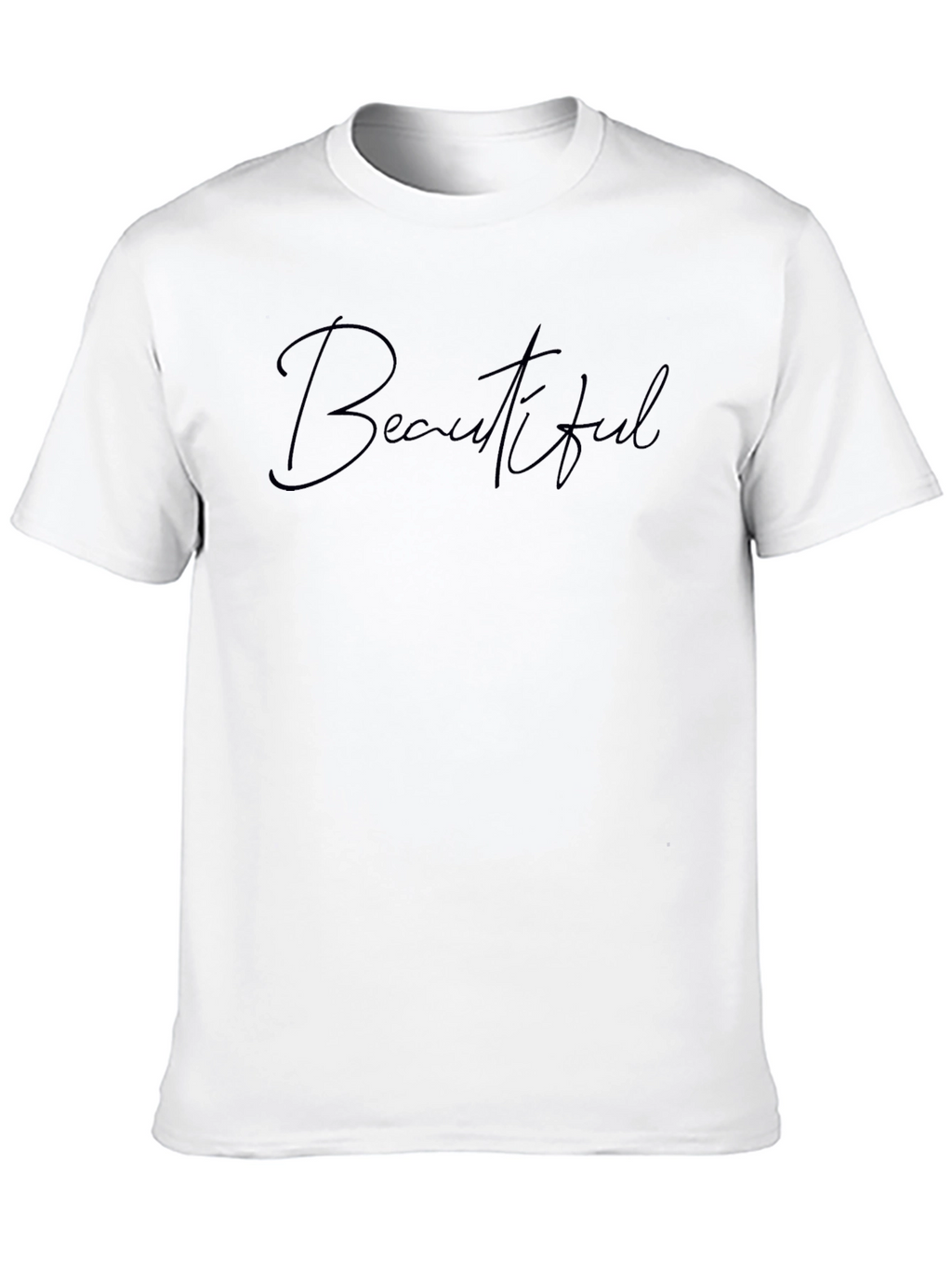Beautiful Script Black T-Shirt