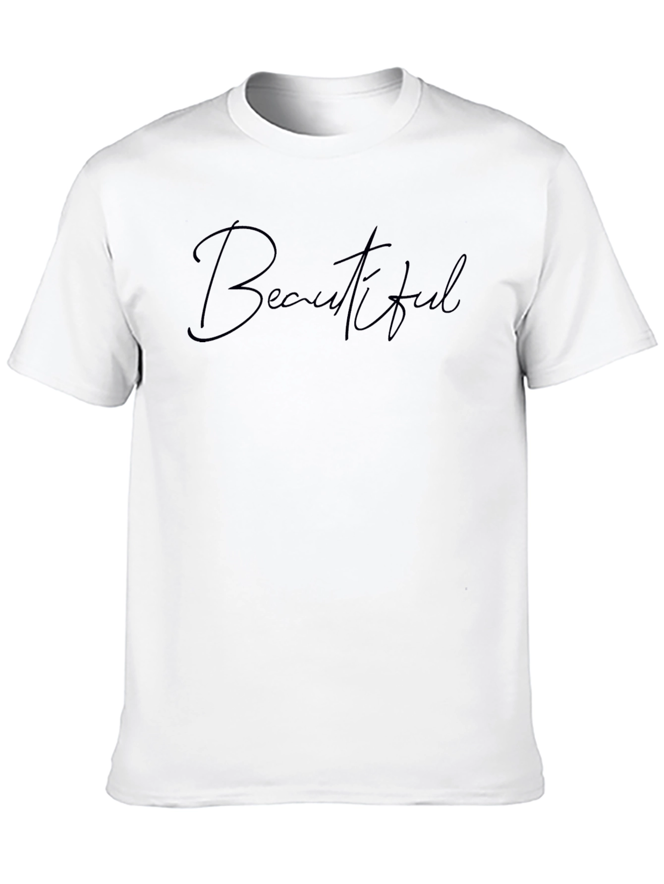Beautiful Script Black T-Shirt