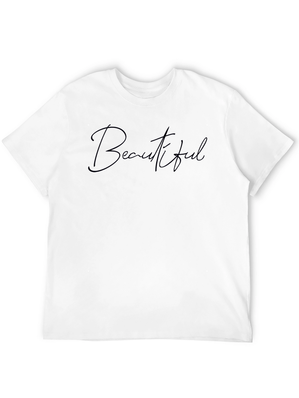 Beautiful Script Black T-Shirt