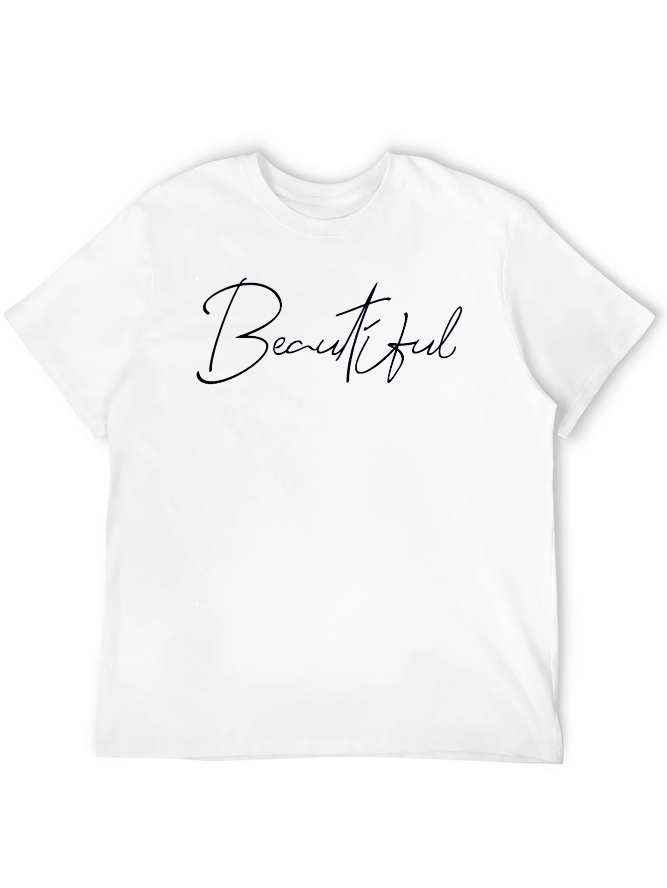 Beautiful Script Black T-Shirt